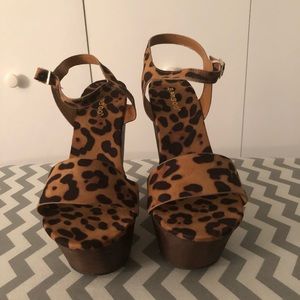 BAMBOO Shoes - Leopard Wedge Heels BAMBOO Shoes - Leopard Wedge Heels
